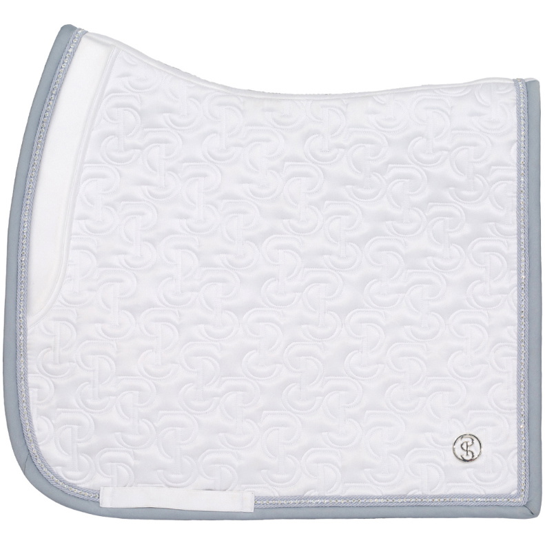 2025 PS of Sweden Crystal Satin Dressage Saddle Pad 1110-117-001 - White
